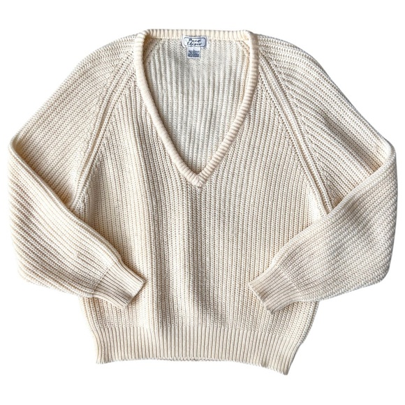 Vintage 80’s Knit V Neck Sweater - Picture 1 of 6